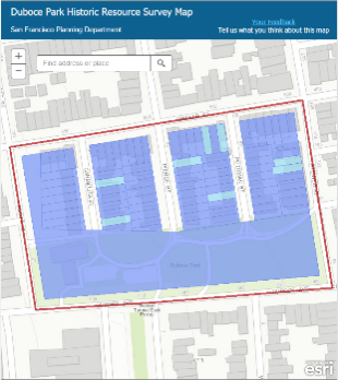 Duboce Historic Resources Survey Map