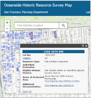 Oceanside Historic Resources Survey Map