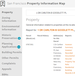 San Francisco Property Information Map